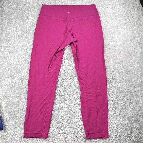 Lululemon Original Align High Rise Legging Raspberry Pink Womens 12 FLAW - Picture 3 of 12